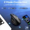 SOLAKAKA SM520 Ergonomic Wireless Mouse with 24,000 DPI, Black view 3