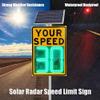 Solar Powered Radar Speed Sign - Outdoor LED Traffic Warning Indicator with Accessories, 24"x35"/20"x27" - Car Speed Testing Radar Detection Device view 2