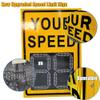Solar Powered Radar Speed Sign - Outdoor LED Traffic Warning Indicator with Accessories, 24"x35"/20"x27" - Car Speed Testing Radar Detection Device view 3