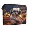 Shih Tzu Dog and Flowers Laptop Sleeve Case 17inch, Shockproof Protective Case, 10-17 Inch Computer Sleeve, Water Resistant Laptop Briefcase for Men Women Compatible with MacBook Air/Notebook/Tablet view 3
