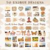 Eclazul Brown Vision Board Stickers - 50 Pcs Travel Inspirational Planner Supplies Kit for Adults Women Motivational Aesthetic Mental Health Waterproof Decals for Book Scrapbook Journaling Keyboard view 4