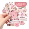 Eclazul Pink Vision Board Supplies - 50 Pcs Travel Motivational Scrapbook Stickers Bulk for Adults Women Girls Journal Planner Affirmation Inspirational Decals Gift for Book Water Bottle Keyboard view 3
