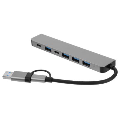 Sewroro USB Type-c Docking Station Multi-Port Adapter with Dual-Head Splitter for Laptops Versatile USB Compatibility Plug and Play for Efficient Multitasking and Multiple Device
