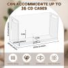 CroBlissful 2 Pcs Acrylic Dvd Storage Box Clear Acrylic Stackable Dvd Holder Racks with Cutout Carrying Handles Organizer Shelf for Theatre Room Media Cds Movie Cases Dvds view 2