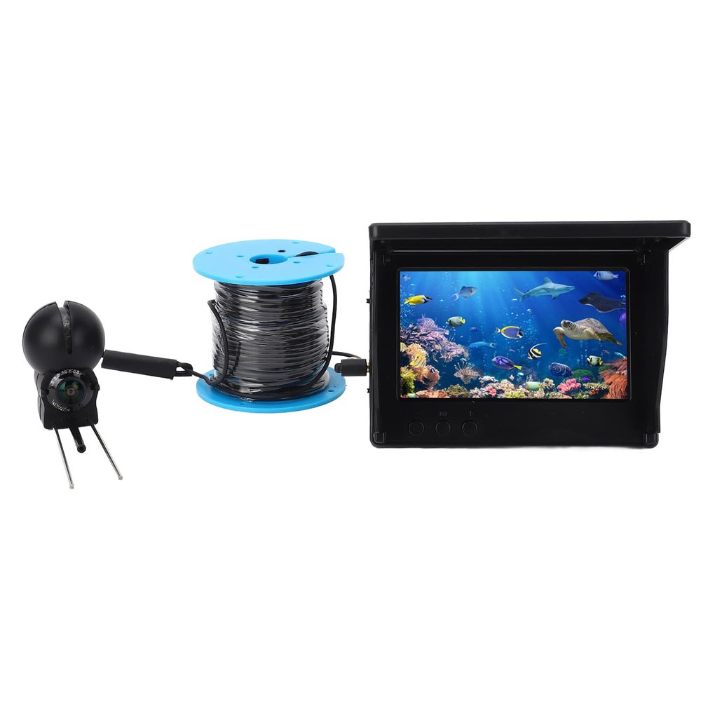 LICAEVEY Underwater Fishing Camera, 1080P HD with 4.3in 2000nit Screen and 195 Ultra Wide Angle Lens, 30m Cable for Ice Lake Boat Kayak Fishing