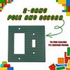 Building Brick Light Switch Cover Plate - Compatible with Standard Construction Blocks - Double Switch Decora (Dark Gray) view 2