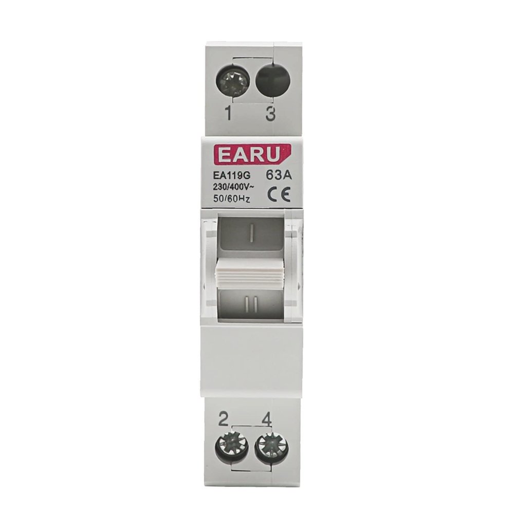 10pcs 1P 40A 63A Dual Power Manual Transfer Interlock Circuit Breaker Din Rail Isolating Discounnecting switches(63A)