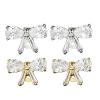 Glittering Bows-Shaped Headphone Accessory Alloy Clip with Secure Music Device Attachment (115 Chars) Zirconia Headphone Clasps view 4