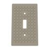 Building Brick Light Switch Cover Plate - Compatible with Standard Construction Blocks - Single Switch (Matte Bone White) view 1