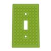Building Brick Light Switch Cover Plate - Compatible with Standard Construction Blocks - Single Switch (Matte Apple Green) view 1