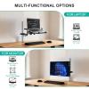 WALI Laptop Pole Mount, Adjustable Laptop Arm Holder Fits 10"-15.6" Laptops, 2-in-1 Full Motion Monitor Mount with Removable Tray, VESA 75x75 or 100x100 mm, Holds up to 15.4lbs(011ARMLPN), Black view 3