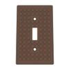 Building Brick Light Switch Cover Plate - Compatible with Standard Construction Blocks - Single Switch (Matte Dark Chocolate) view 1