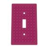 Building Brick Light Switch Cover Plate - Compatible with Standard Construction Blocks - Single Switch (Matte Plum) view 1