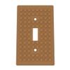 Building Brick Light Switch Cover Plate - Compatible with Standard Construction Blocks - Single Switch (Matte Caramel) view 1