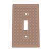 Building Brick Light Switch Cover Plate - Compatible with Standard Construction Blocks - Single Switch (Matte Latte Brown) view 1
