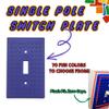 Building Brick Light Switch Cover Plate - Compatible with Standard Construction Blocks - Single Switch (Matte Latte Brown) view 2