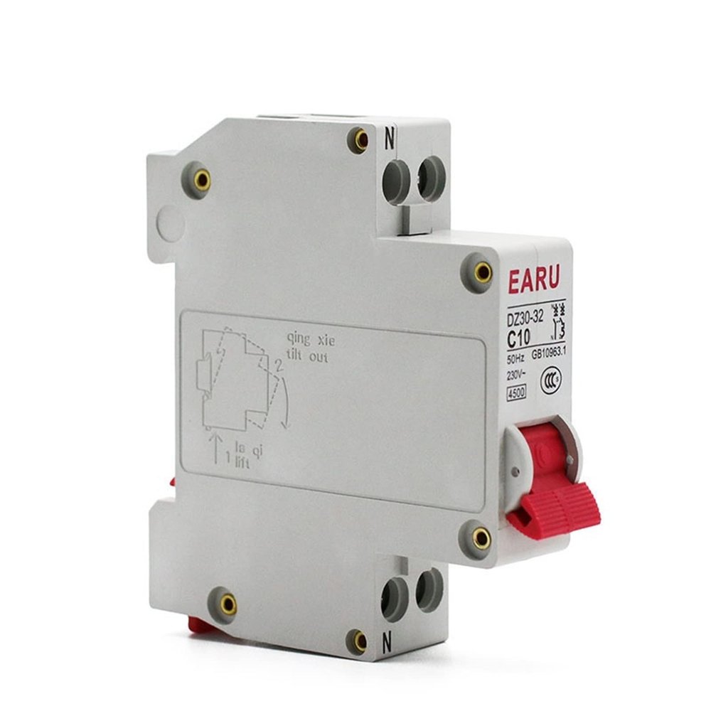 10pcs 10A DZ30-32 DPN 1P+N Mini Circuit Breaker MCB Din Rail Mounting Cutout Miniature Household Air switches Circuit Protector