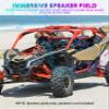 POKIAUTO Rear Seat 6.5'' Speaker Pods for Can Am Maverick X3 XDS XRS MAX Turbo RR 2017-2026 Accessories, Seat Rear 6.5in Speakers Enclosures Holders Mounts for Can-Am X3, One Pair view 2