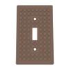 Building Brick Light Switch Cover Plate - Compatible with Standard Construction Blocks - Single Switch (Matte Dark Brown) view 1
