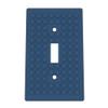 Building Brick Light Switch Cover Plate - Compatible with Standard Construction Blocks - Single Switch (Matte Dark Blue) view 1
