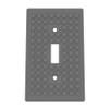 Building Brick Light Switch Cover Plate - Compatible with Standard Construction Blocks - Single Switch (Matte Nardo Gray) view 1