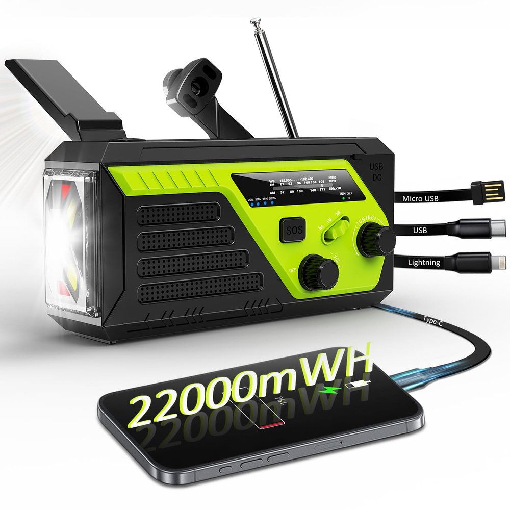 Emergency Radio, AM/FM NOAA Weather Radio with Flashlight