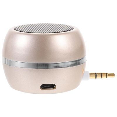 GALPADA Mini Desktop External Speaker with Aux Input USB Rechargeable Portable Bass Loudspeaker for Phones Tablets Laptops with Shell and Mesh Protection