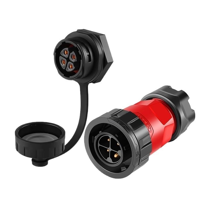 LSTBFZYWT YM20 M20 Aviation 2 3 4pin IP67 Waterproof Plastic Male Plug Female Socket Power Connector for Drone Maritime Mining Industry(3 4pin Set)