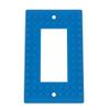 Building Brick Light Switch Cover Plate - Compatible with Standard Construction Blocks - Single Decora (Matte Marine Blue) view 1