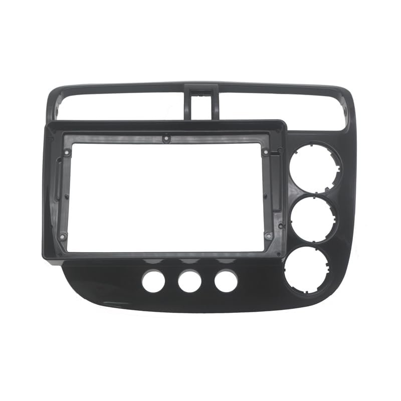 9'' Car Radio Stereo Dash Frame Fascia Bezel Panel Compatible for Honda Civic 2001 02 03 04 05 Mount Kit RHD
