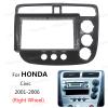 9'' Car Radio Stereo Dash Frame Fascia Bezel Panel Compatible for Honda Civic 2001 02 03 04 05 Mount Kit RHD view 2