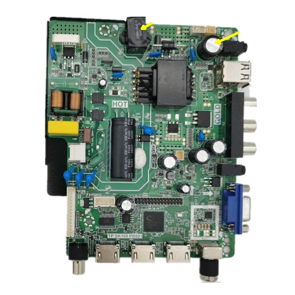 Ouyniei TP.SK108.PB801 Three in One Universal TV Motherboard Drive Board 3 HDMI 32w Or 45w Working Good(45w 45-89v)