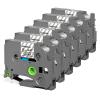 6-Pack Label Maker Tape 12mm 0.47" Clear TZe-131 Replacement for Brother P Touch Label Tape TZe131 TZ-131, Compatible with Brother Ptouch PT-D210 PT-H110 PT-D220 PT-D400, Black on Clear view 1