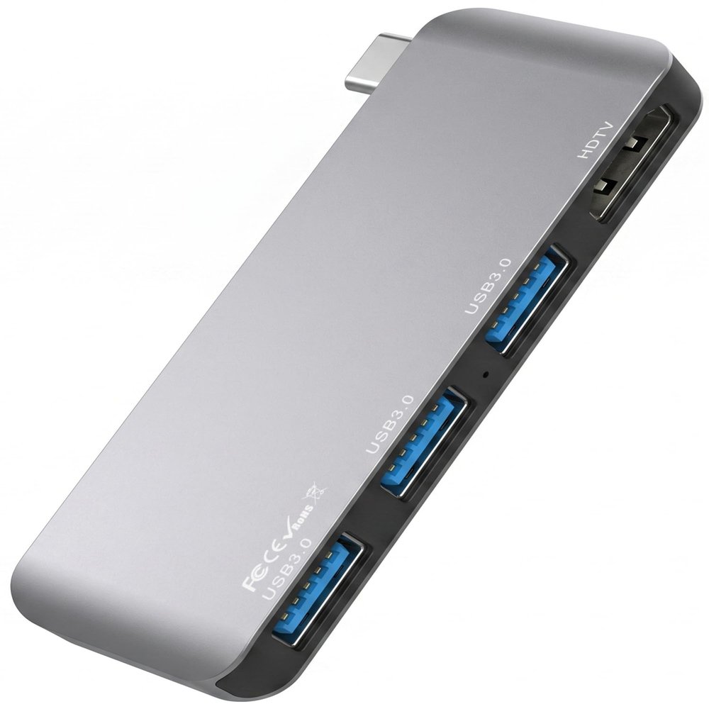 USB C Hub for MacBook Neo/Pro/Air, 4-in-1 Mac Dock with 4K HDMI (Grey