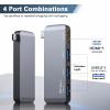 USB C Hub for MacBook Neo/Pro/Air, 4-in-1 Mac Dock with 4K HDMI (Grey view 2