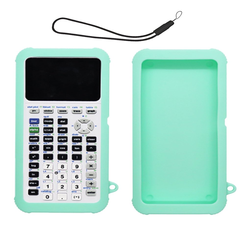 Case for Texas Instruments TI-84 Plus CE Graphing Calculator,WUNIAK Soft Silicone Protective Portable Cover with Lanyard,Anti-Scratch Shock Resistant Shell for TI-84 CE-T/CE-Python,Lavender Gray