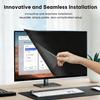[2-Pack] 27 Inch Reusable Nano Bezel Anti-Glare Computer Privacy Screen for Monitor, 16:9 Aspect Ratio, Residue-Free Removable Anti-Spy Filter, Eye Protection Anti-Blue Light Desktop Security Shield view 4