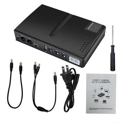 1018L DC UPS Uninterruptible Power Supply, Multi-Voltage Output 5V 9V 12V for Router/Monitoring Equipment, mart Chip Control, Low-Noise Design for Home, Office, Mobile Work