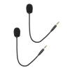 GANPUB 2Pcs Headset Microphone 3.5mm Plug, Black Headset Microphone Adjustable 360 Degrees Bendable Jack Headphone Controller Z5a5 Combined, 3.5mm Game Gaming Mic to Mic Headsets Accessories view 1