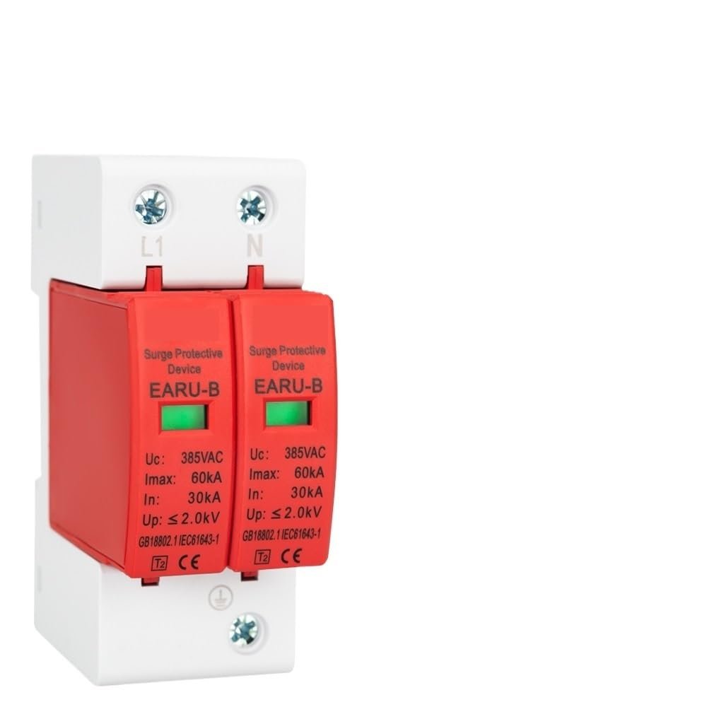 1pc AC SPD 1P 2P 3P 4P 20~40KA 30KA~60KA 385V House Lightning Surge Protector Protective Low-Voltage Arrester Device OEM Factory(3P,20-40KA)