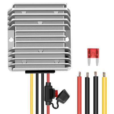 10A 240W with Fuse, 48V36V to 24V Step-Down Converter, Voltage Regulator Transformer, Waterproof Module, Suitable for Golf carts, Cars, Boats, LED and Other Vehicles