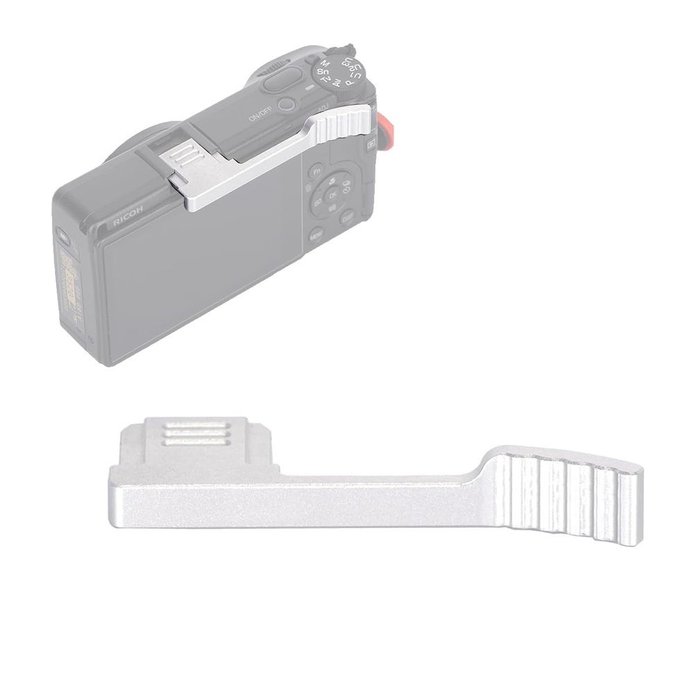 Thumbs Up Grip for Ricoh GR4 GR IV GRIV, Aluminum Alloy Thumb Rest Ergonomic Hot Shoe Thumbs Up Grip Enhanced Grip & Stability for GR4 Camera (White)