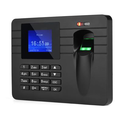 DFEDHF Biometric Employee Attendance Machine Attendance Recorder Machine 2.4in LCD Screen Fingerprint Time Clock Recorder Employee Attendance Machines for Small Businesses and O,