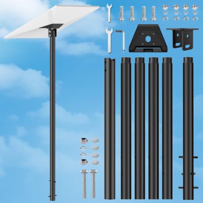 Starlink Gen 3 Mounting Kit with Pipe Adapter, 7.5FT Gen 3 Starlink Pole Mount, Height Adjustable Starlink Gen 3 Mount Plate Accessories