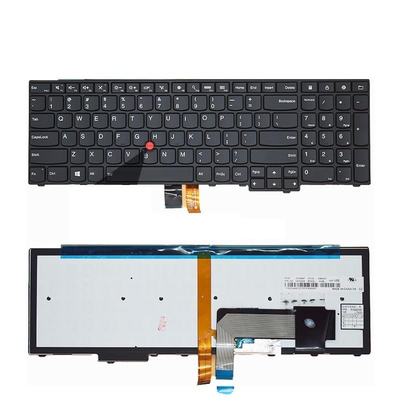 Backlit Keyboard for Lenovo for ThinkPad T540 T540P T550 T560 P50S L540 L560 L570 W540 W541 W550S E540 E531 Notebook(US with Backlight)