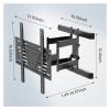 32-70" Flat/Curved TV Wall Mount  Full Motion Style, Swivel Tilt Bracket With Articulating Dual Arms, Max VESA 400x400mm view 2