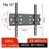32-65 Inch TV Bracket Wall Mount  Fixed TV Stand, Tilted 15, TV Monitor Holder, VESA 400X400mm, Load 45kg(With Tile) view 2