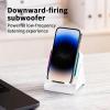5-in-1 Wireless Induction Bluetooth Speaker, Wireless Induction Audio Speaker Stand, Compact Sound Base, Foldable Music Mount - Rechargable Modern Audio Support for Home,Office, Travel (Black) view 2
