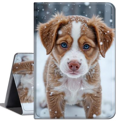 Case for iPad 10.2 iPad 9th Generation 2021/ iPad 8th Generation 2020/ iPad 7th Generation 2019,Slim Soft Shockproof TPU Silicone Protective Back Shell Cas,Cute Dog Snowy