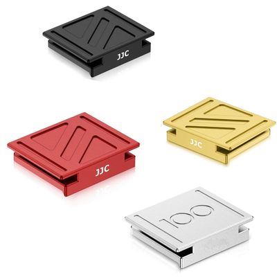 4PCS Upgraded Q3 43 Q2 Metal Hot Shoe Cover Protector Cap with Full-Coverage Design for Leica Q3 43 /Q3/Q2(Black+Red+Gold+Silver)